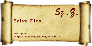 Sziva Zita névjegykártya